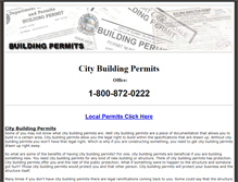 Tablet Screenshot of citybuildingpermits.org